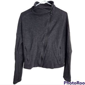 Adidas Asymmetric Zip Performance Athletic Heartracer Jacket Womens Medium Black